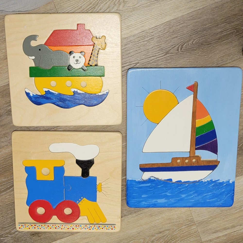 3 PUZZLE PEOPLE Educational Children Puzzles (PRE-OWNED)